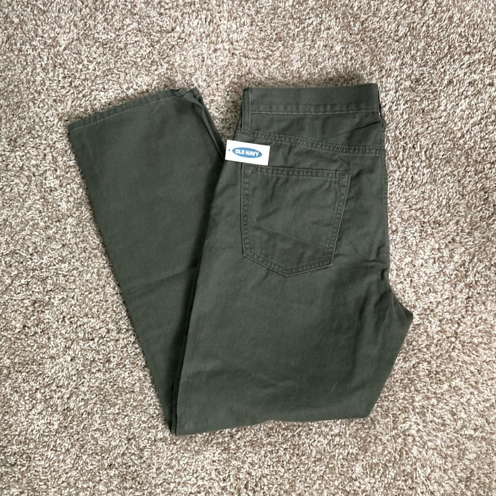 NWT Men’s Old Navy Green Casual Straight Pants - 33x30